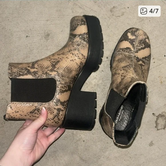 Vagabond Dioon Snakeskin Chelsea Boots Size 38 - Picture 4 of 8